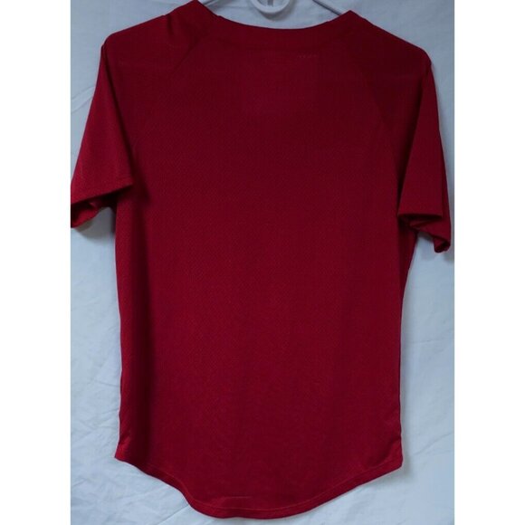 Campus Lifestyle ST Louis Cardinal Teens Medium Red Spellout 1/4 Button Jersey - Picture 7 of 10